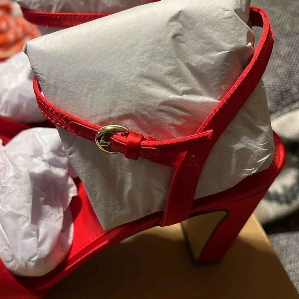 NWT J Crew Satin Rosette Heels